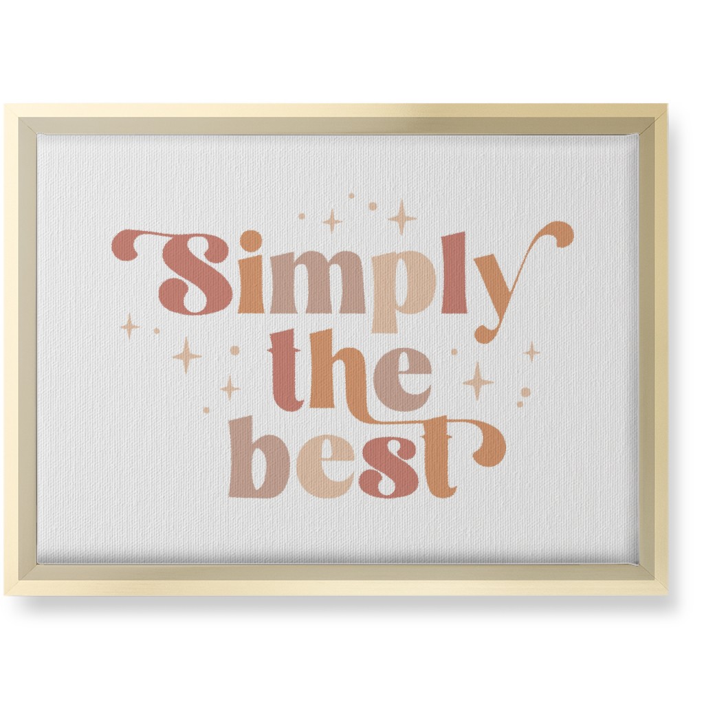 Simply the Best Wall Art, Gold, Single piece, Canvas, 10x14, Pink, Bright Pink