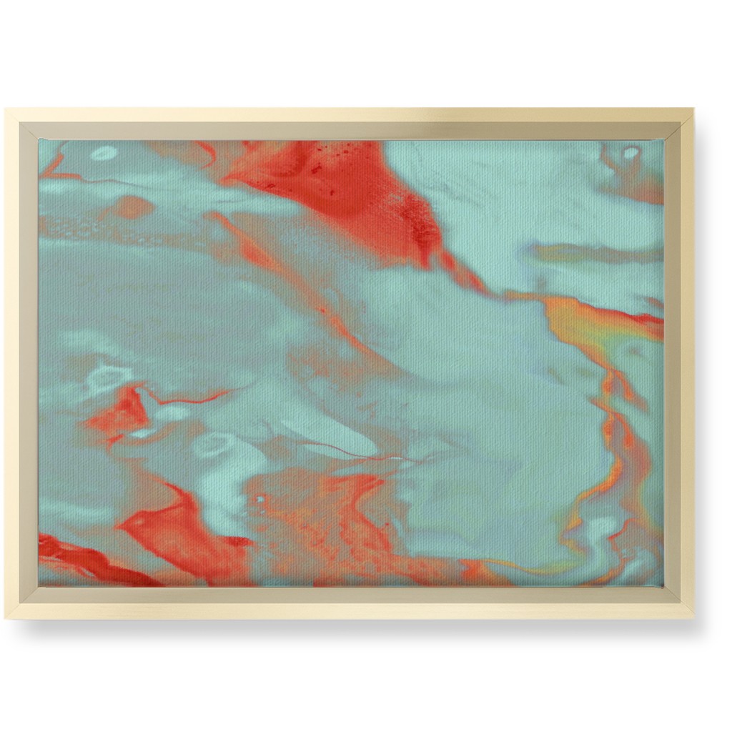 Abstract Watercolor - Multi Wall Art, Gold, Single piece, Canvas, 10x14, Blue, True Blue