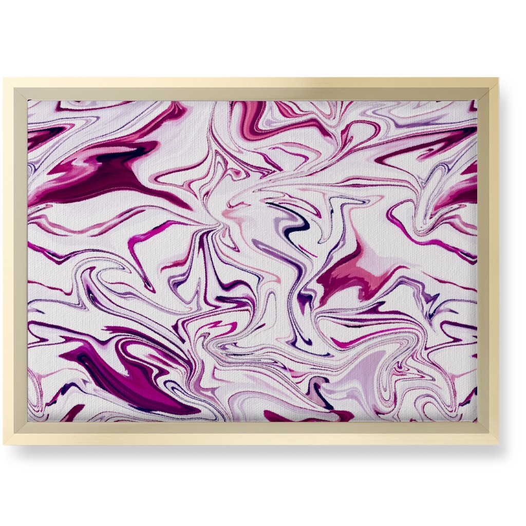 Marble - Mulberry Wall Art, Gold, Single piece, Canvas, 10x14, Pink, Bright Pink