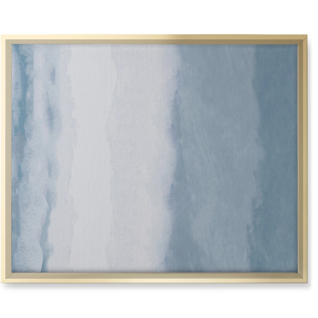 Tranquil Tides - Blue Wall Art, Gold, Single piece, Canvas, 16x20, Blue