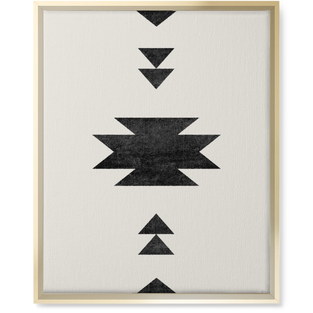 Aztec Southwest - Neutral Wall Art, Gold, Single piece, Canvas, 16x20, Beige