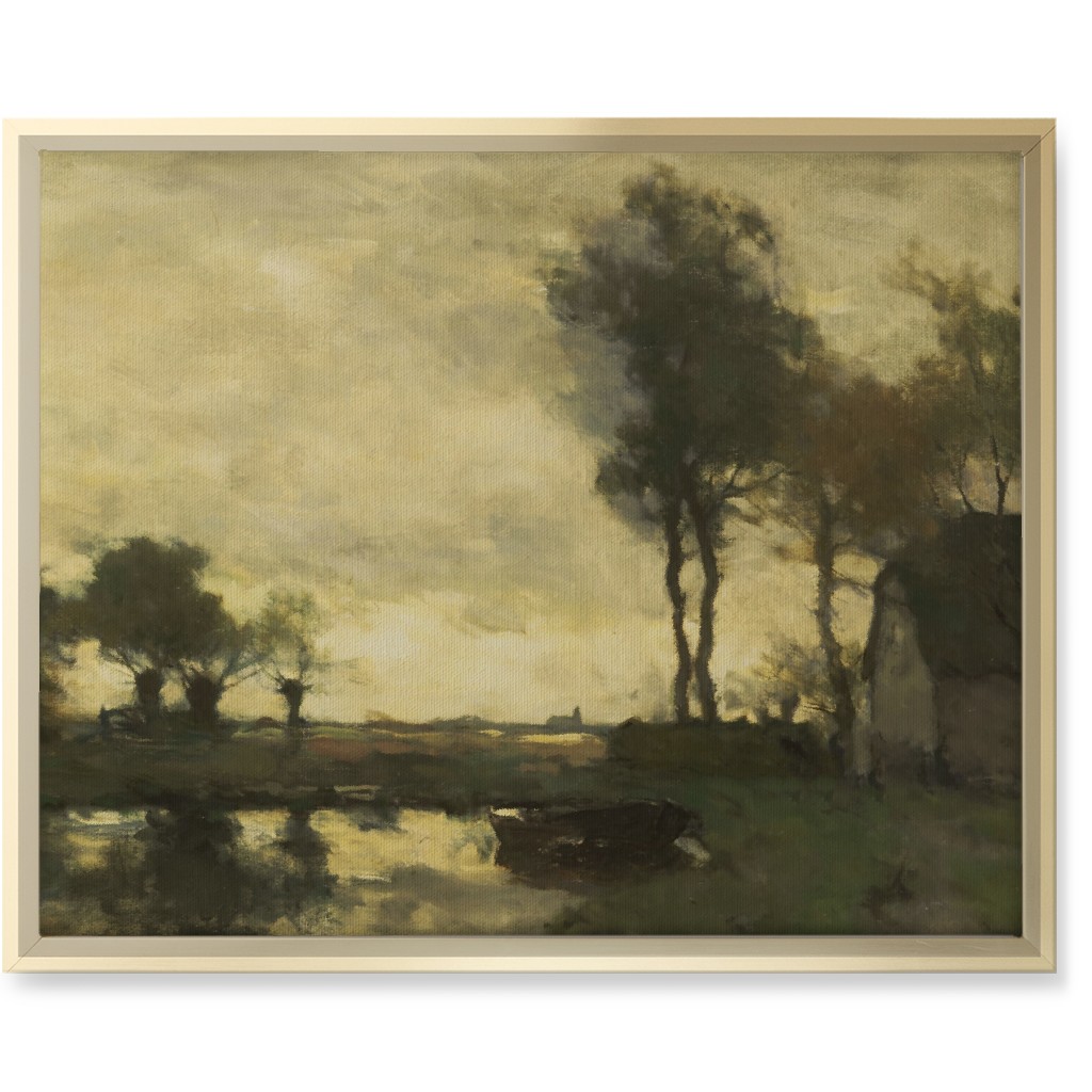 on Golden Pond Wall Art, Gold, Single piece, Canvas, 16x20, Green, Classic Green