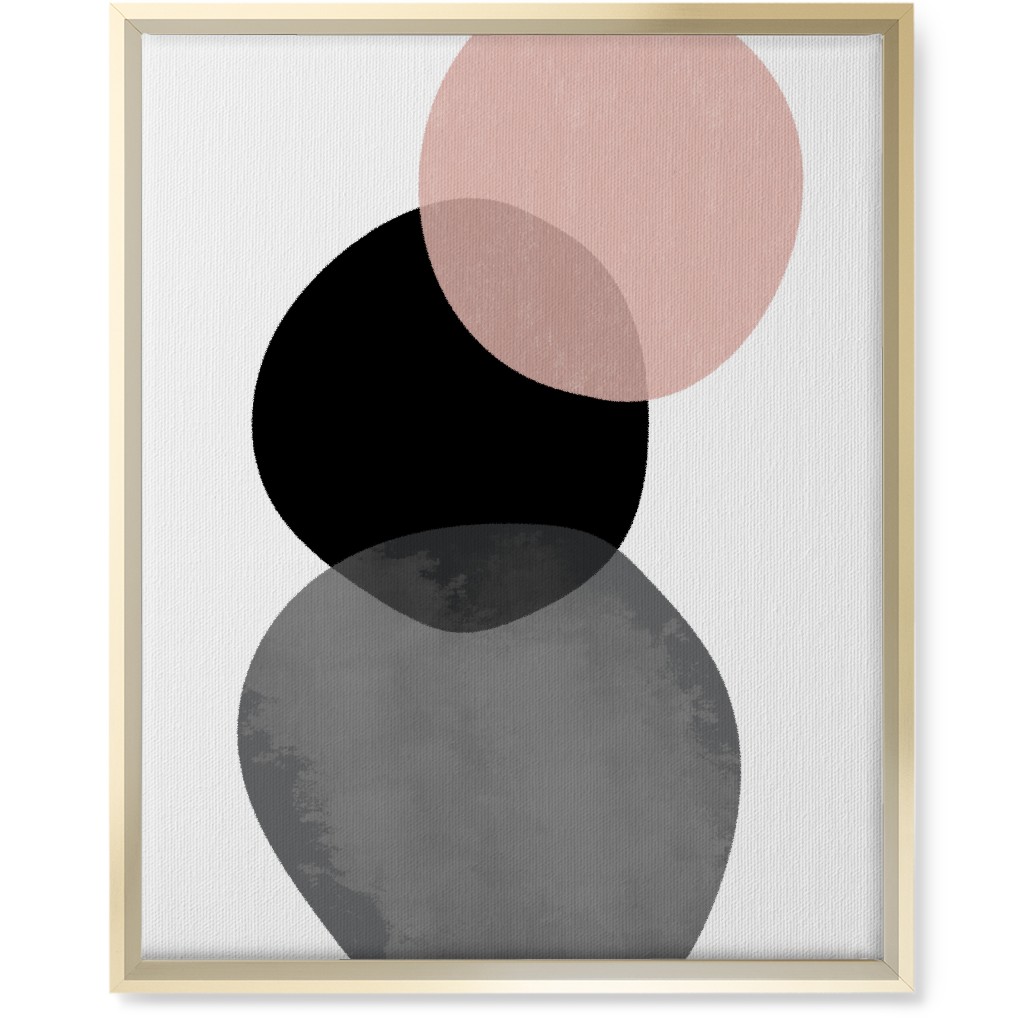 Stones Wall Art, Gold, Single piece, Canvas, 16x20, Pink, Alpaca