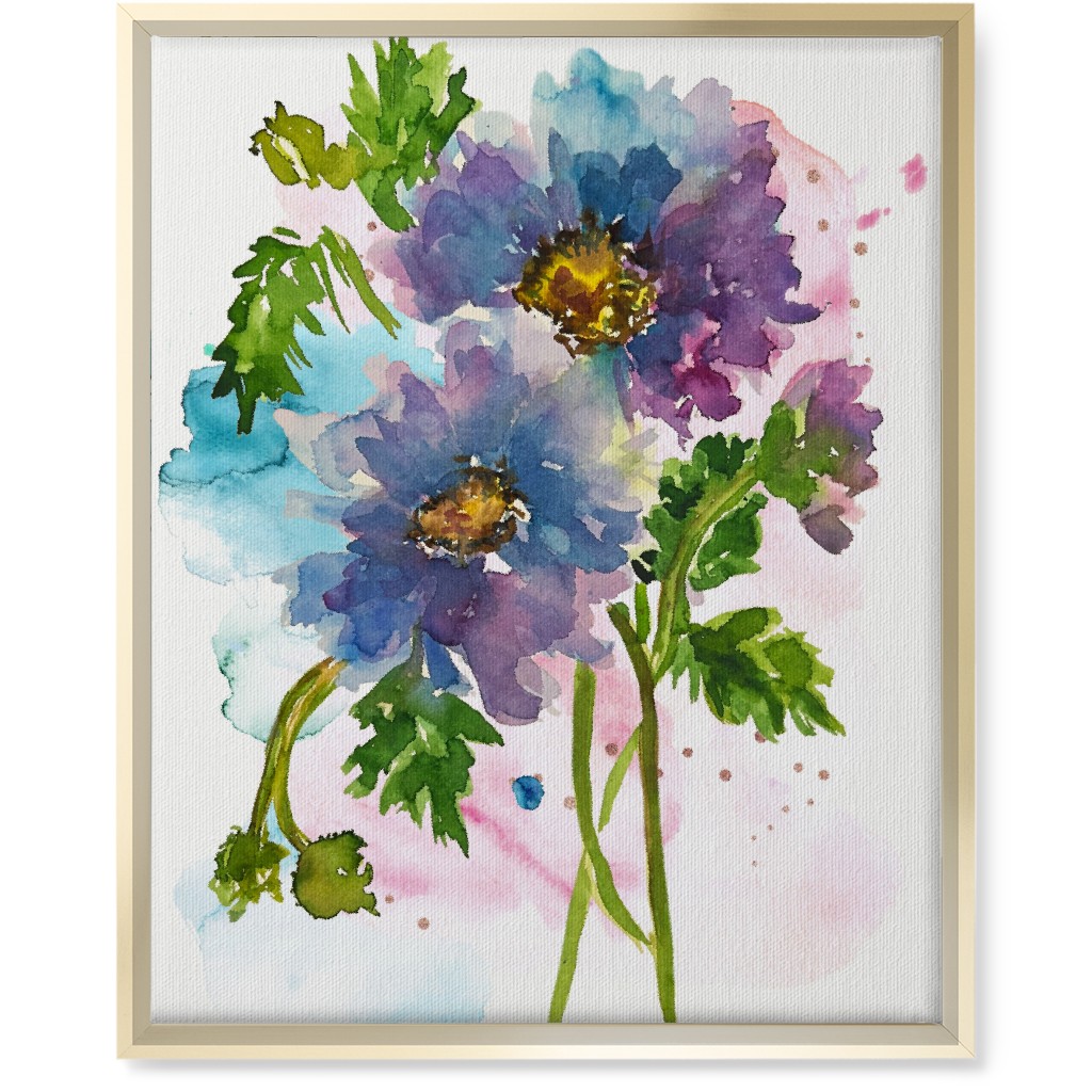 Camden Summer - Blue Wall Art, Gold, Single piece, Canvas, 16x20, Blue, True Blue