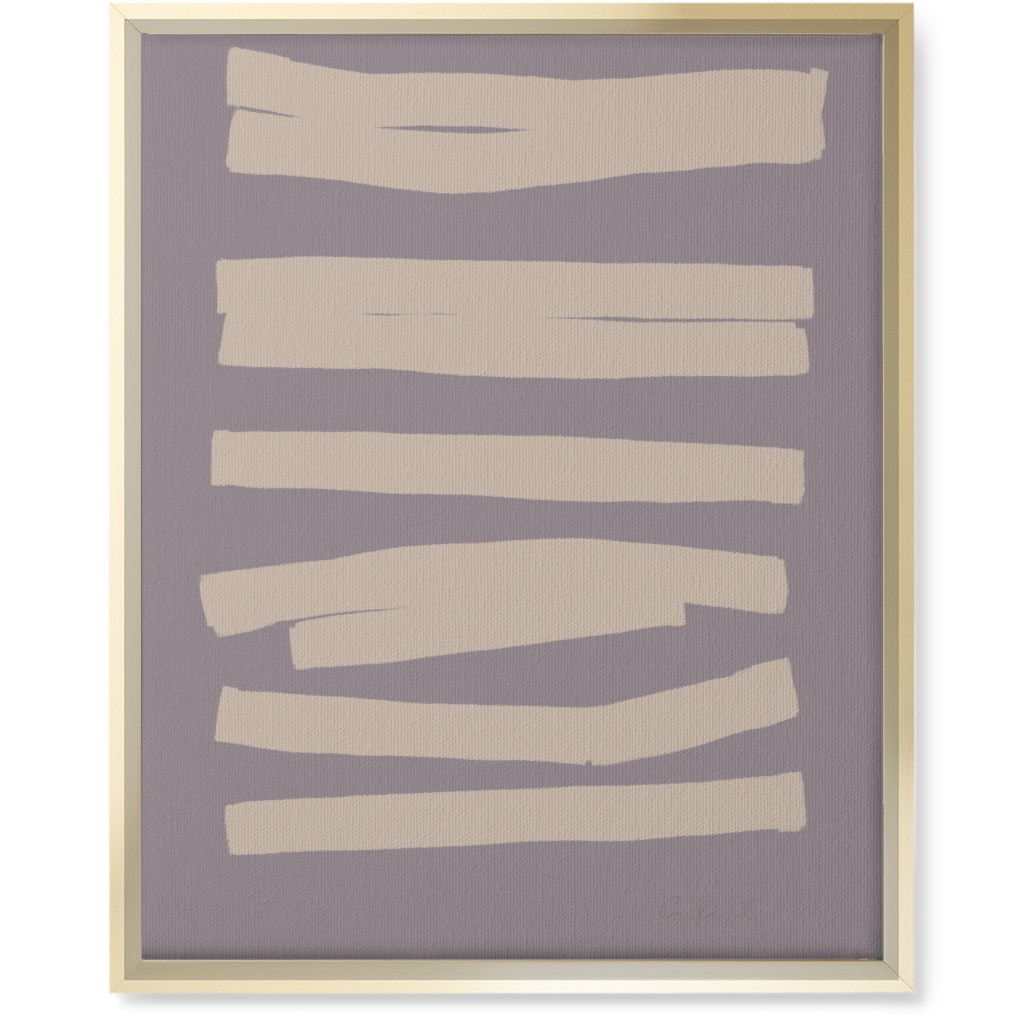 Abstract Bold Stripes I Wall Art, Gold, Single piece, Canvas, 16x20, Purple