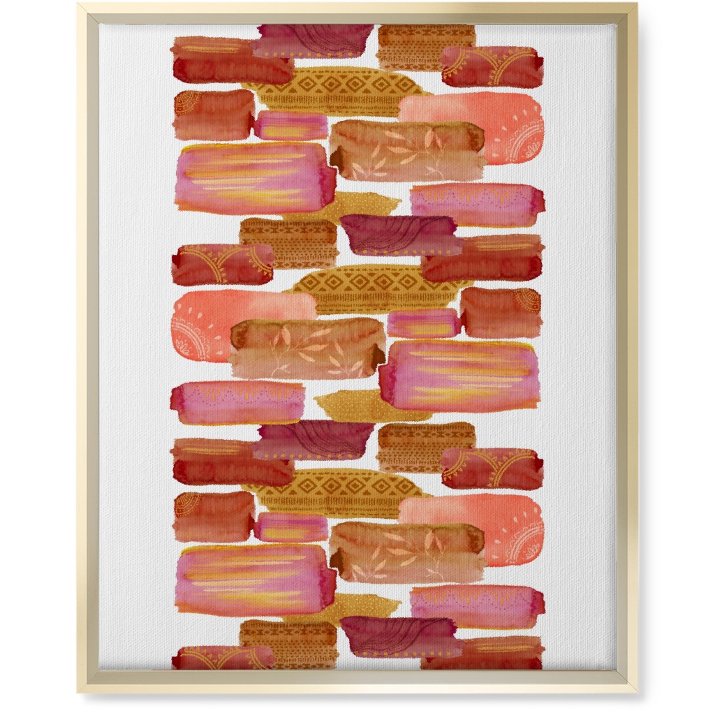 Brink Road Wall Art, Gold, Single piece, Canvas, 16x20, Pink