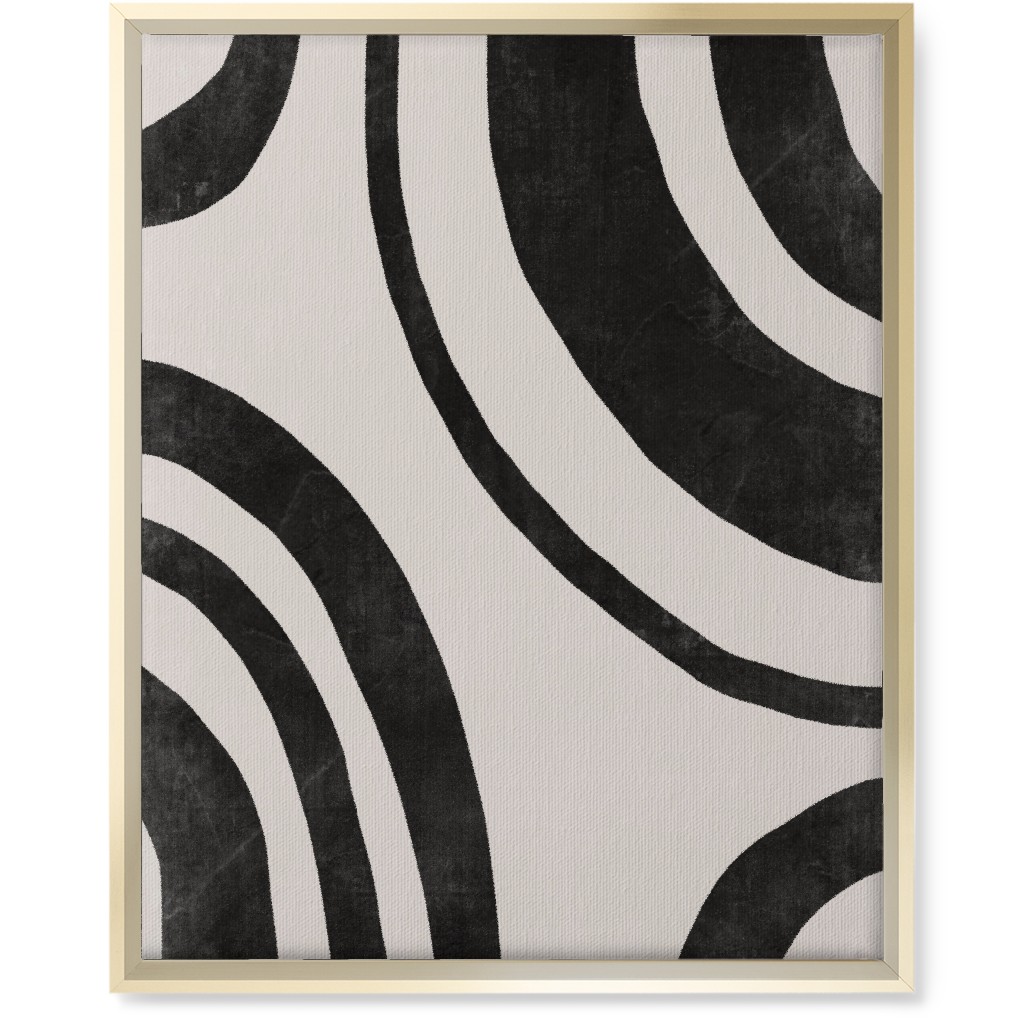 Pathway - Black and Beige Wall Art, Gold, Single piece, Canvas, 16x20, Black, Black