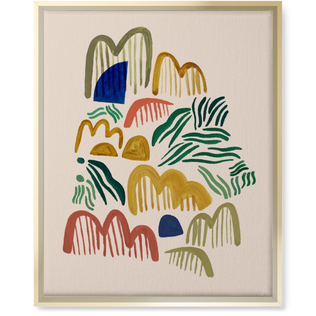 Hills Watercolor - Multi Wall Art, Gold, Single piece, Canvas, 16x20, Multicolor