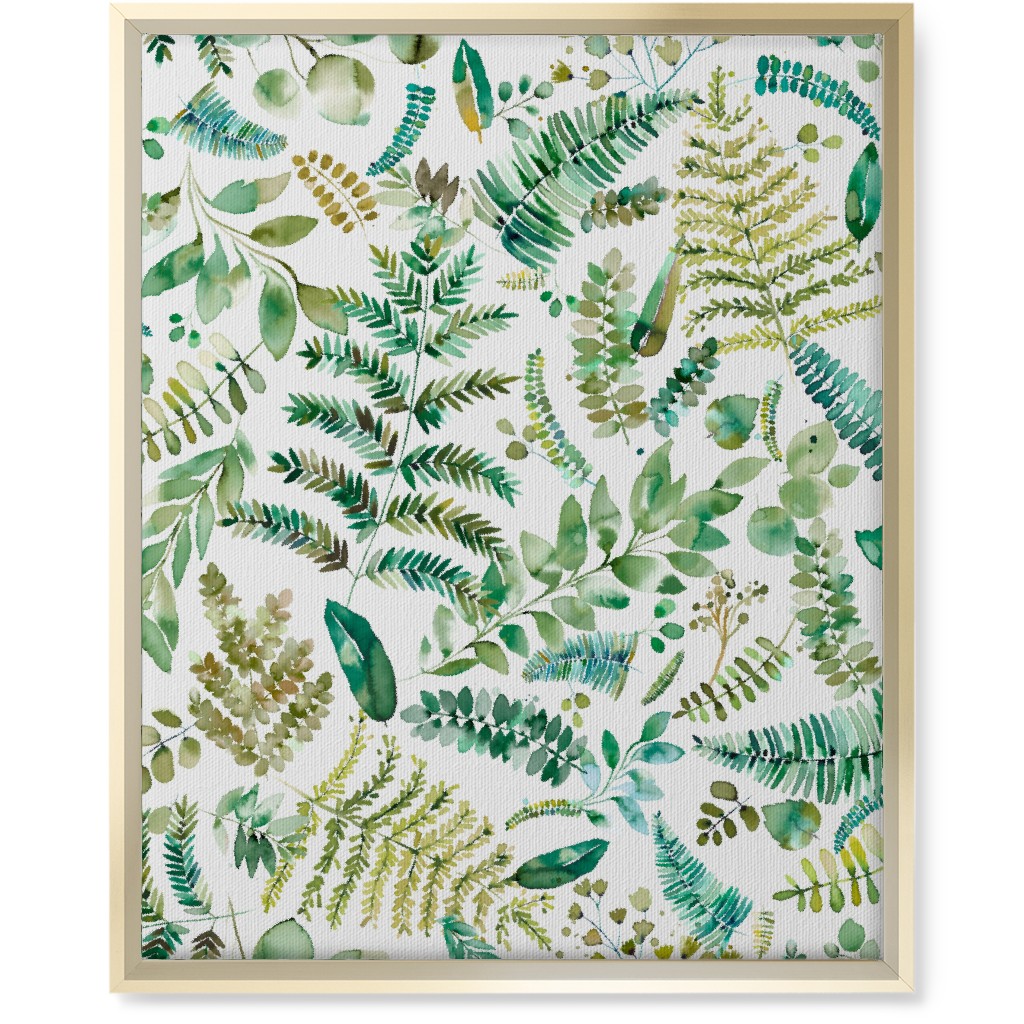 Botanical Collection - Green Wall Art, Gold, Single piece, Canvas, 16x20, Green
