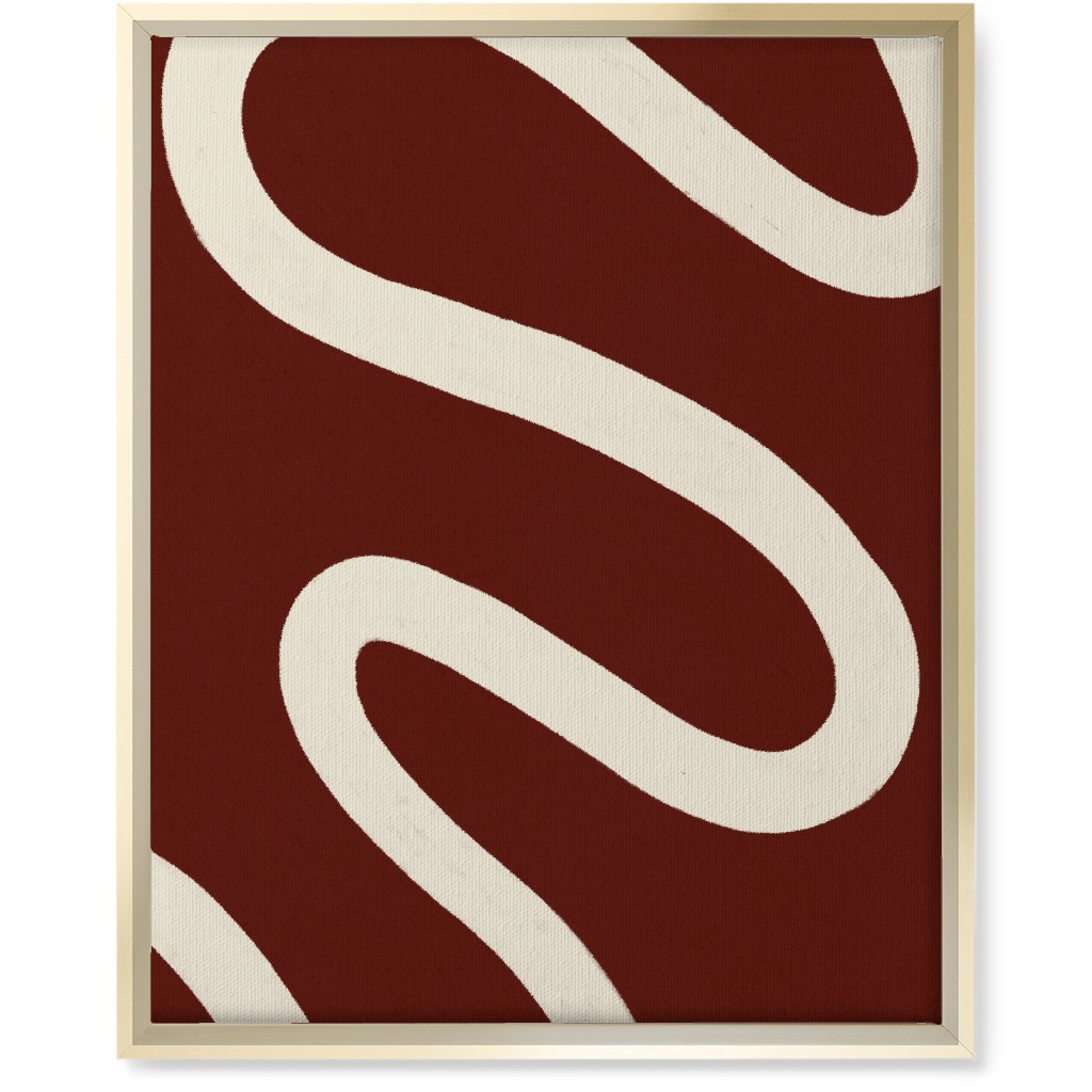 Tangled Brush Strokes Ii Wall Art, Gold, Single piece, Canvas, 16x20, Red, Cocoa