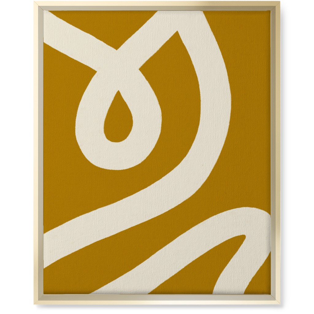 Tangled Brush Strokes V Wall Art, Gold, Single piece, Canvas, 16x20, Yellow