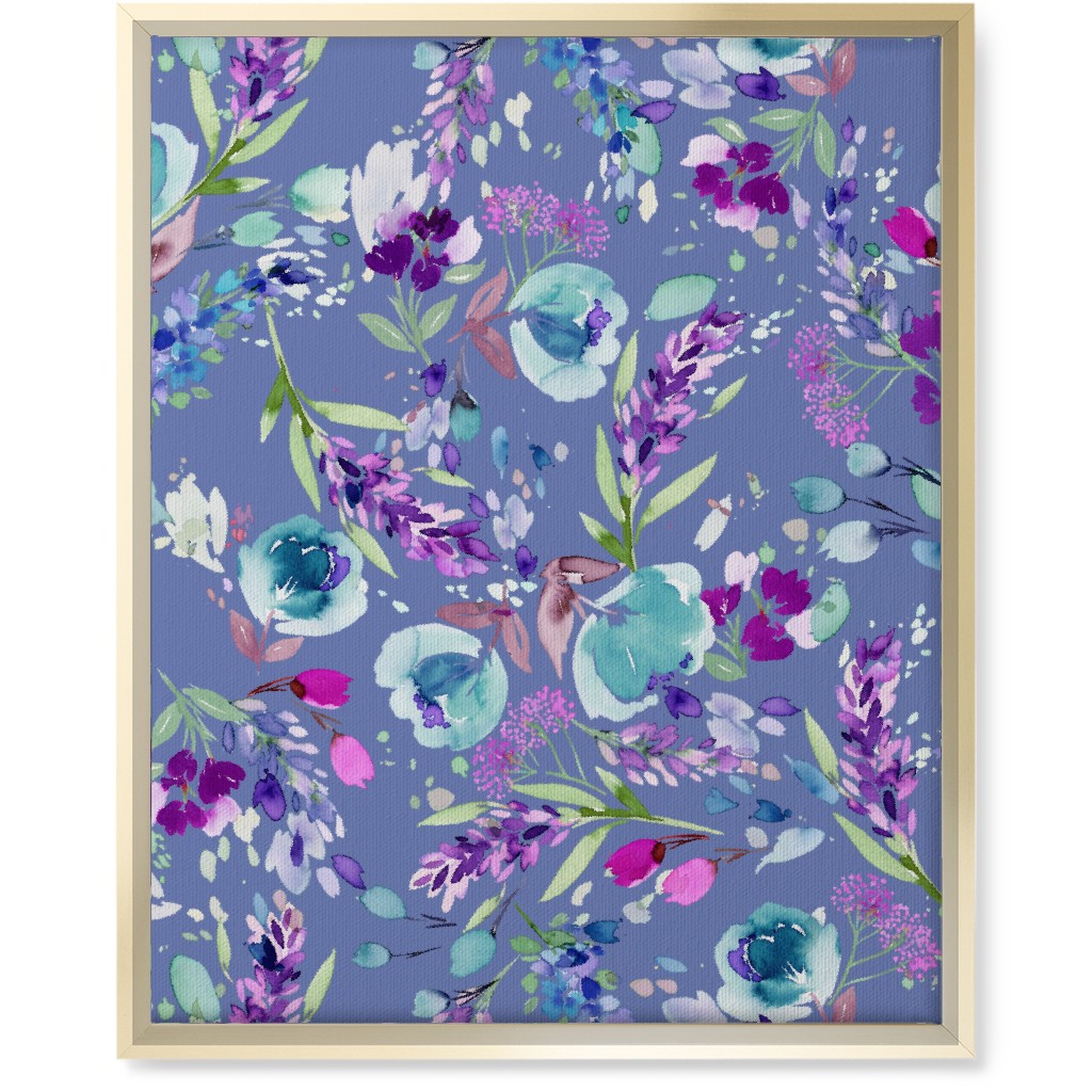 Lavender Bunches - Purple Wall Art, Gold, Single piece, Canvas, 16x20, Purple