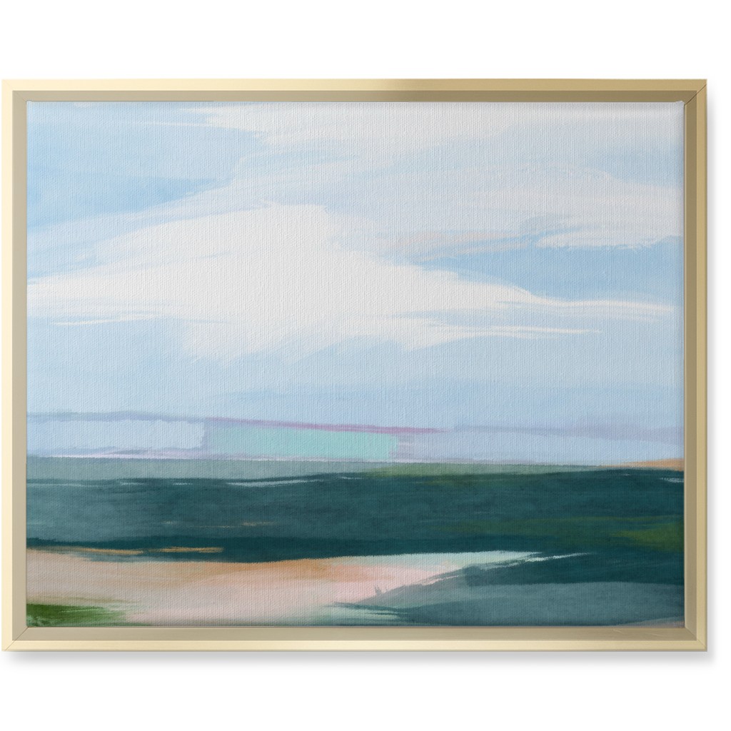 Big Sky Wall Art, Gold, Single piece, Canvas, 16x20, Blue, True Blue