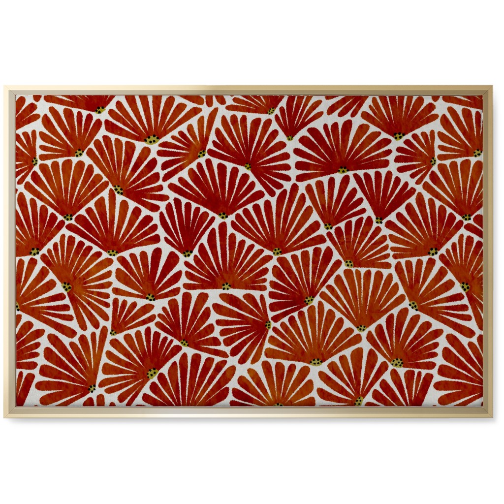 Solie Wall Art, Gold, Single piece, Canvas, 20x30, Red