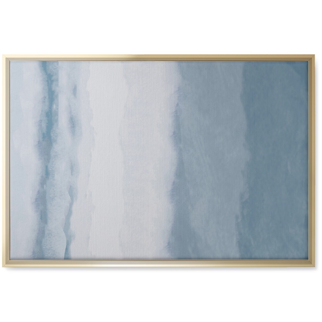 Tranquil Tides - Blue Wall Art, Gold, Single piece, Canvas, 20x30, Blue, True Blue