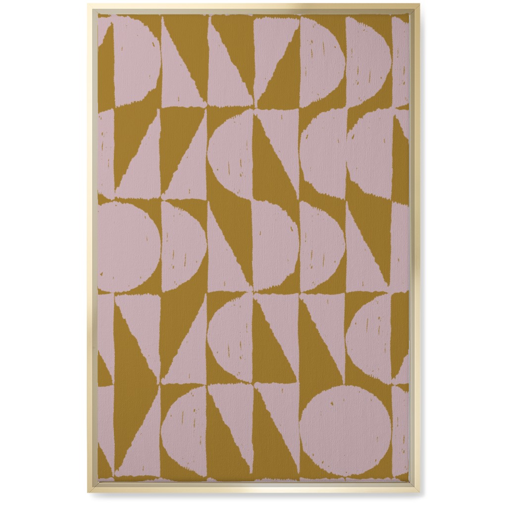 Mod Shapes Wall Art, Gold, Single piece, Canvas, 20x30, Multicolor