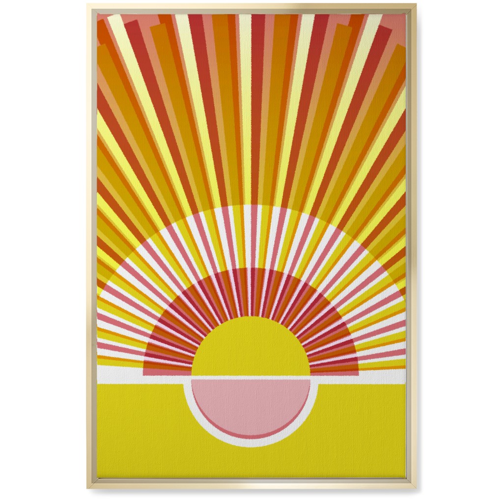 Sunrise Optimism - Warm Wall Art, Gold, Single piece, Canvas, 20x30, Yellow, Classic Yellow