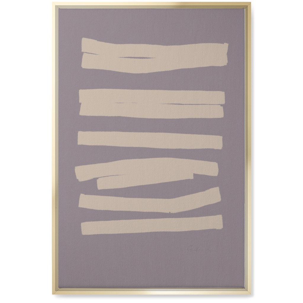 Abstract Bold Stripes I Wall Art, Gold, Single piece, Canvas, 20x30, Purple, Clay