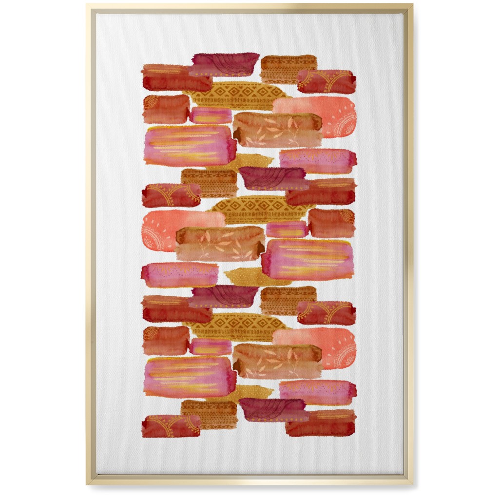 Brink Road Wall Art, Gold, Single piece, Canvas, 20x30, Pink, Russet