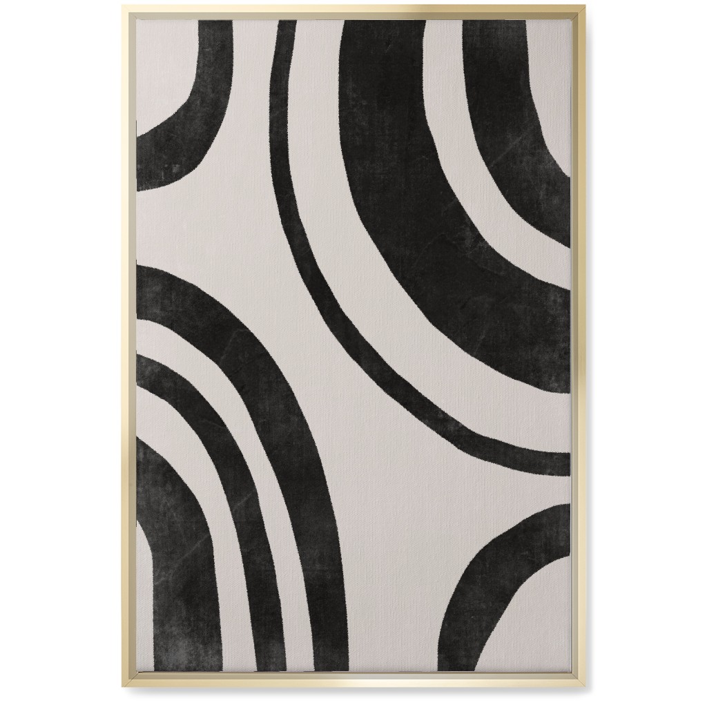 Pathway - Black and Beige Wall Art, Gold, Single piece, Canvas, 20x30, Black, Black