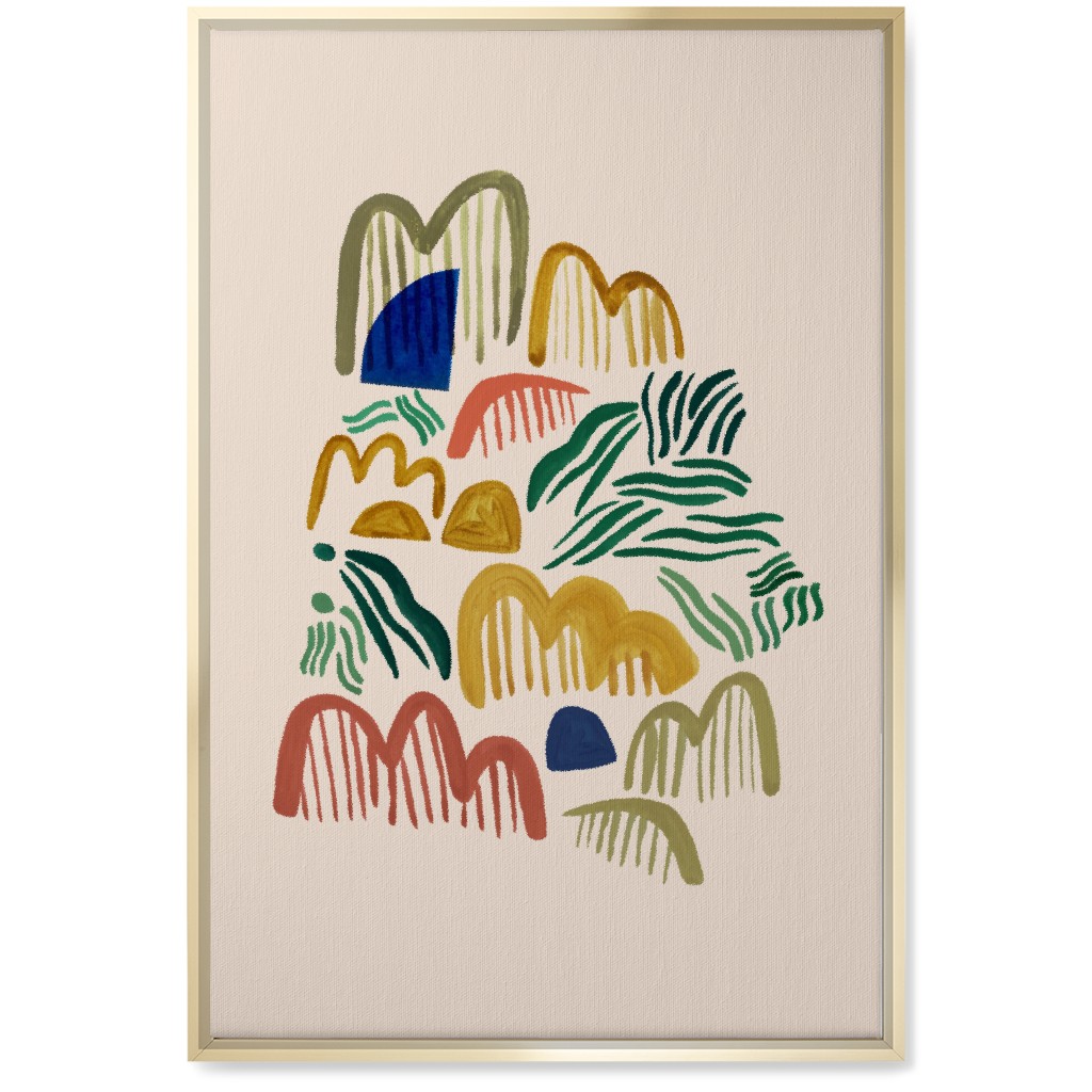 Hills Watercolor - Multi Wall Art, Gold, Single piece, Canvas, 20x30, Multicolor