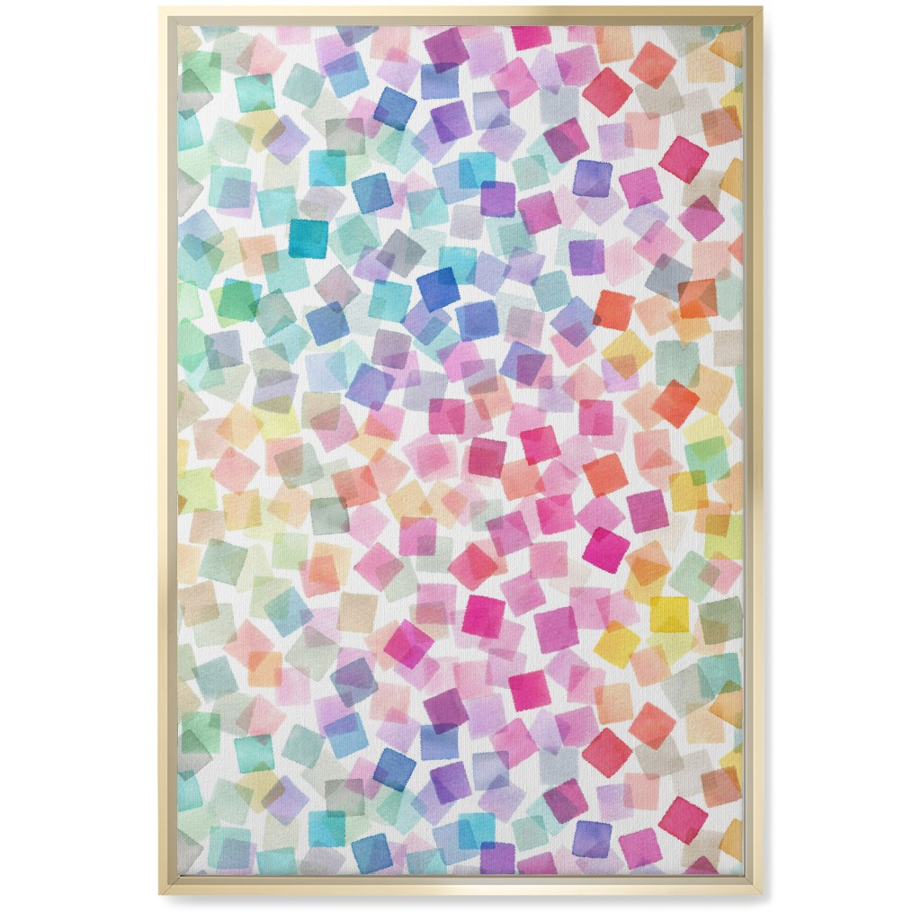 Confetti Party - Multi Wall Art, Gold, Single piece, Canvas, 20x30, Multicolor