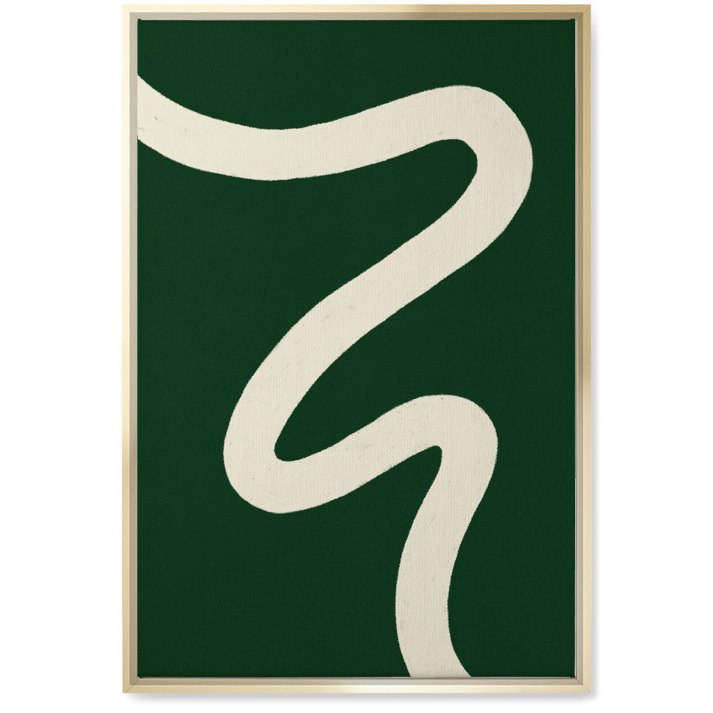 Tangled Brush Strokes Iv Wall Art, Gold, Single piece, Canvas, 20x30, Green, Kale