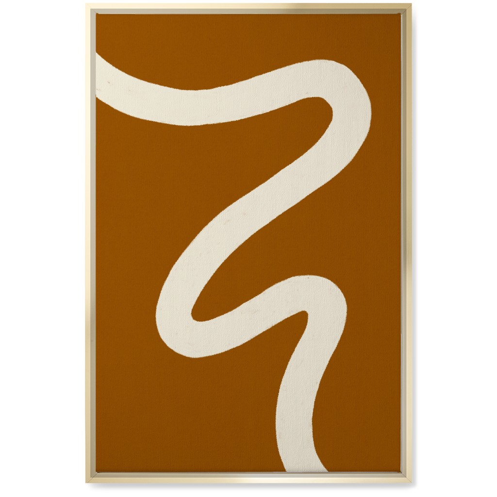 Tangled Brush Strokes Iv Wall Art, Gold, Single piece, Canvas, 20x30, Orange