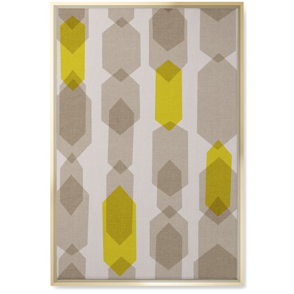Elements Columns Wall Art, Gold, Single piece, Canvas, 20x30, Yellow