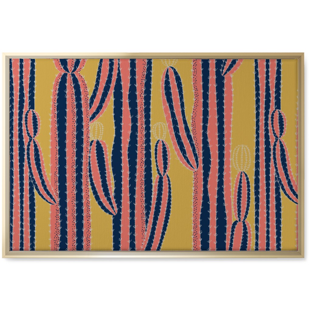 Saguaro Prickle - Multi Wall Art, Gold, Single piece, Canvas, 20x30, Multicolor