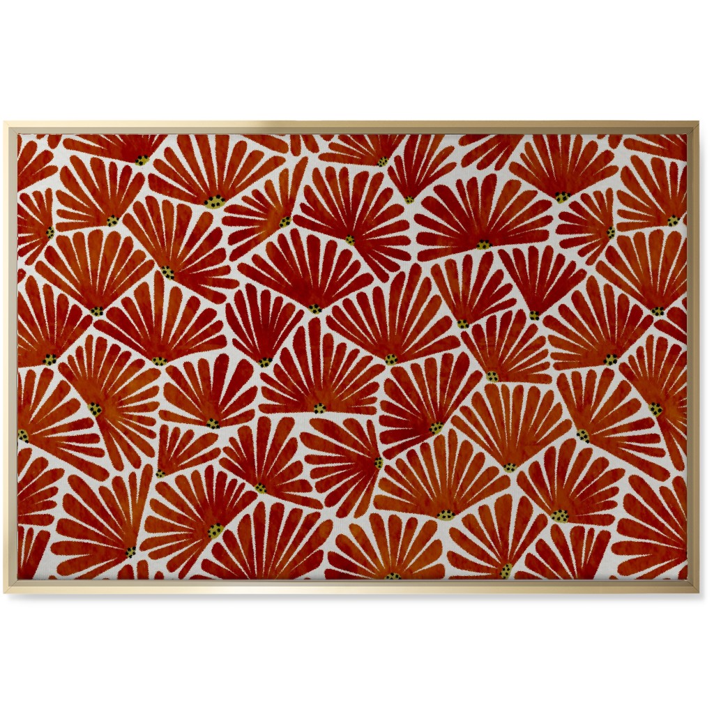 Solie Wall Art, Gold, Single piece, Canvas, 24x36, Red
