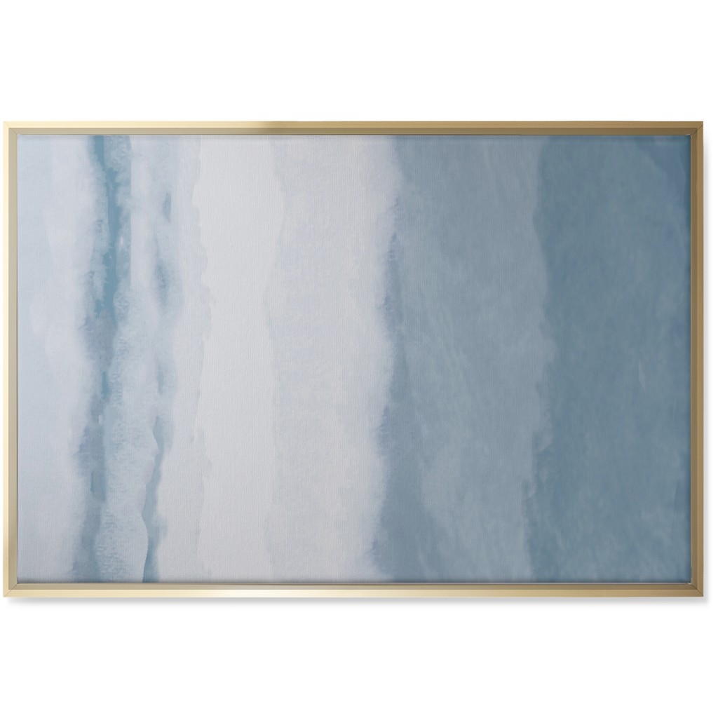 Tranquil Tides - Blue Wall Art, Gold, Single piece, Canvas, 24x36, Blue