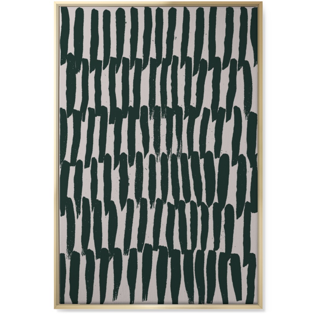 Uneven Stripes - Neutral Wall Art, Gold, Single piece, Canvas, 24x36, Beige, Pearl