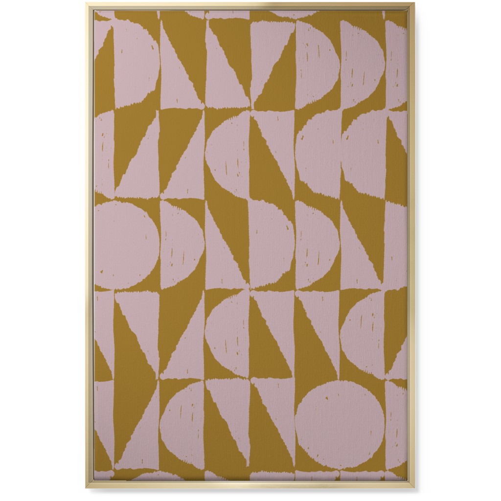 Mod Shapes Wall Art, Gold, Single piece, Canvas, 24x36, Multicolor, Alpaca