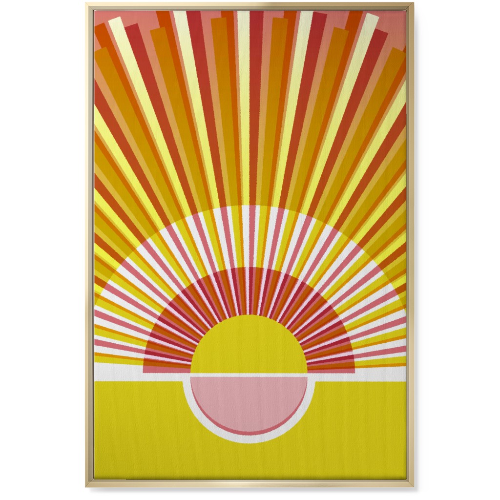 Sunrise Optimism - Warm Wall Art, Gold, Single piece, Canvas, 24x36, Yellow