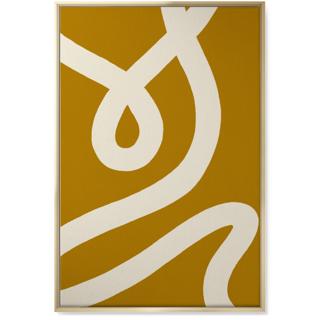 Tangled Brush Strokes V Wall Art, Gold, Single piece, Canvas, 24x36, Yellow, Golden
