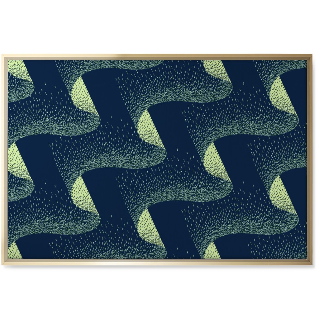 Aurora Wall Art, Gold, Single piece, Canvas, 24x36, Blue, True Blue