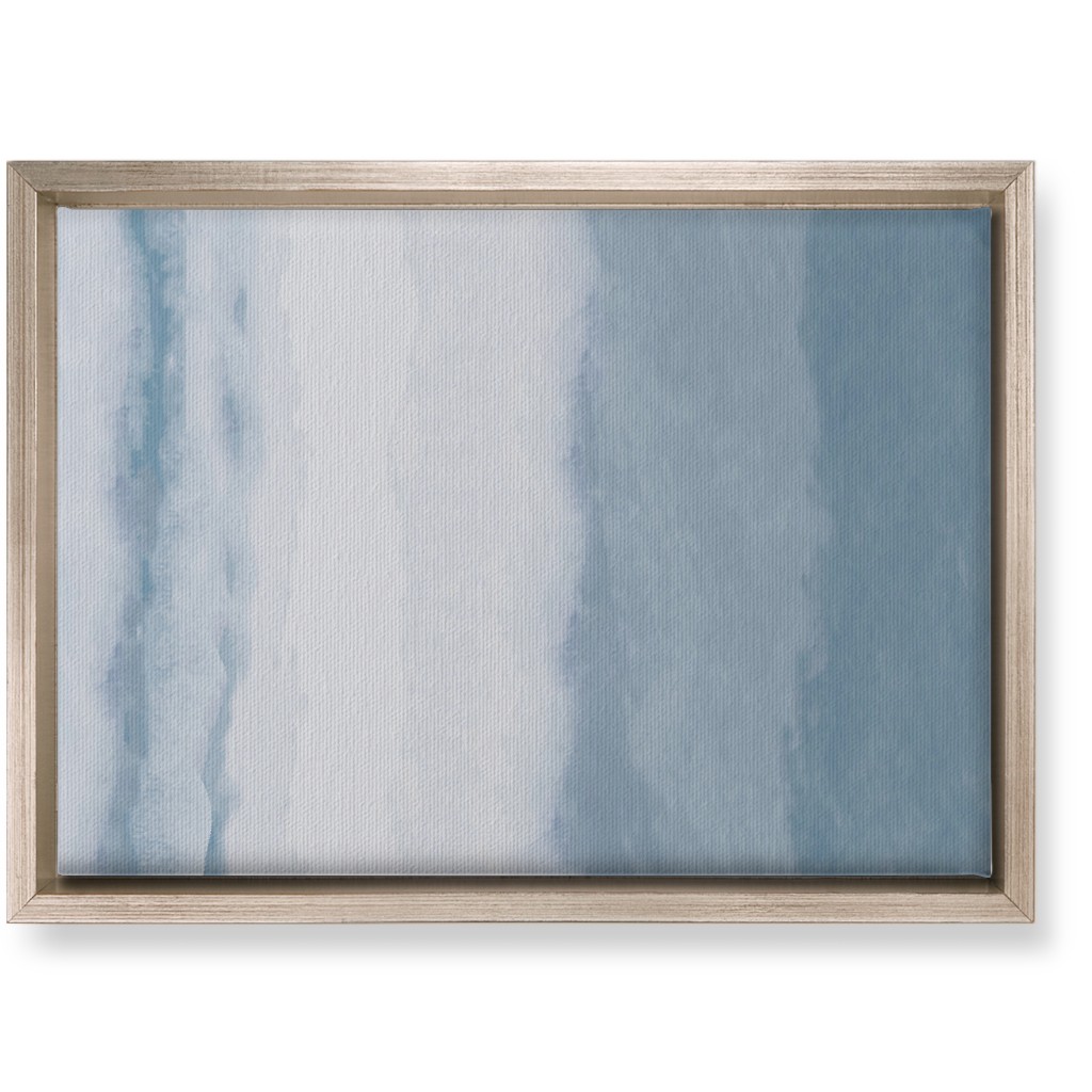 Tranquil Tides - Blue Wall Art, Metallic, Single piece, Canvas, 10x14, Blue