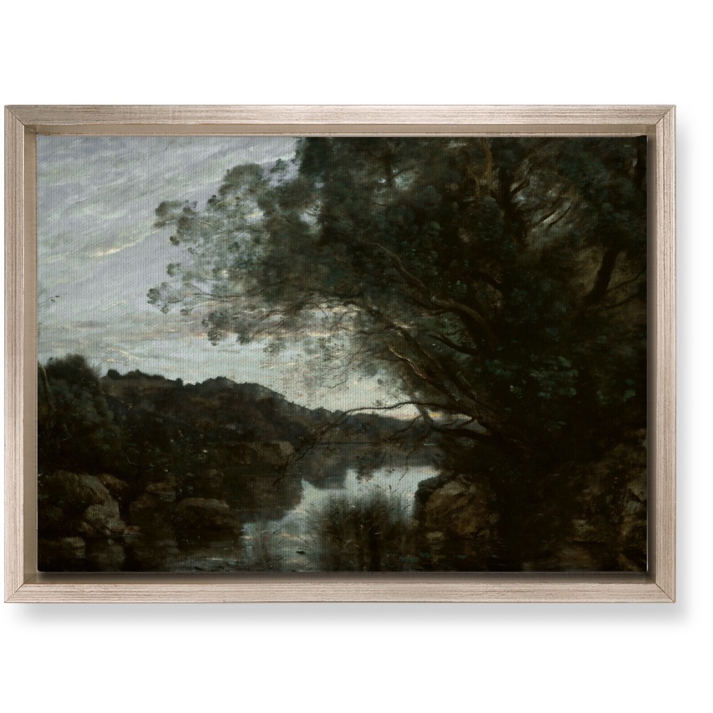 Lakeside Wall Art, Metallic, Single piece, Canvas, 10x14, Green, Classic Green