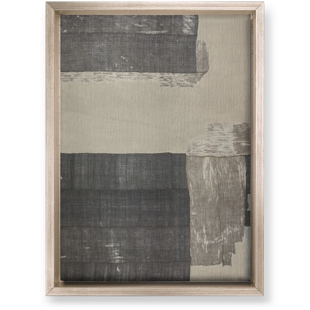 Threads - Gray Wall Art, Metallic, Single piece, Canvas, 10x14, Gray, Gray