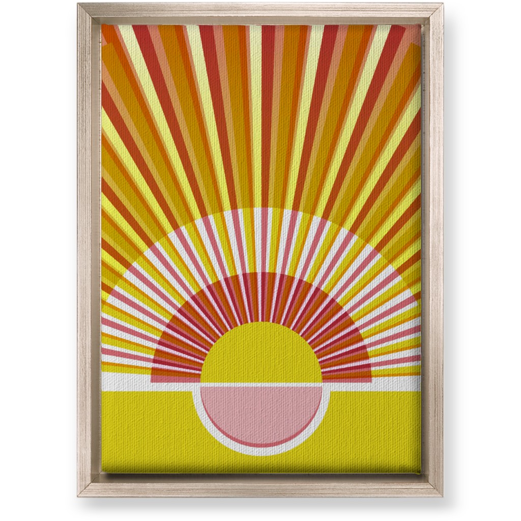 Sunrise Optimism - Warm Wall Art, Metallic, Single piece, Canvas, 10x14, Yellow, Classic Yellow