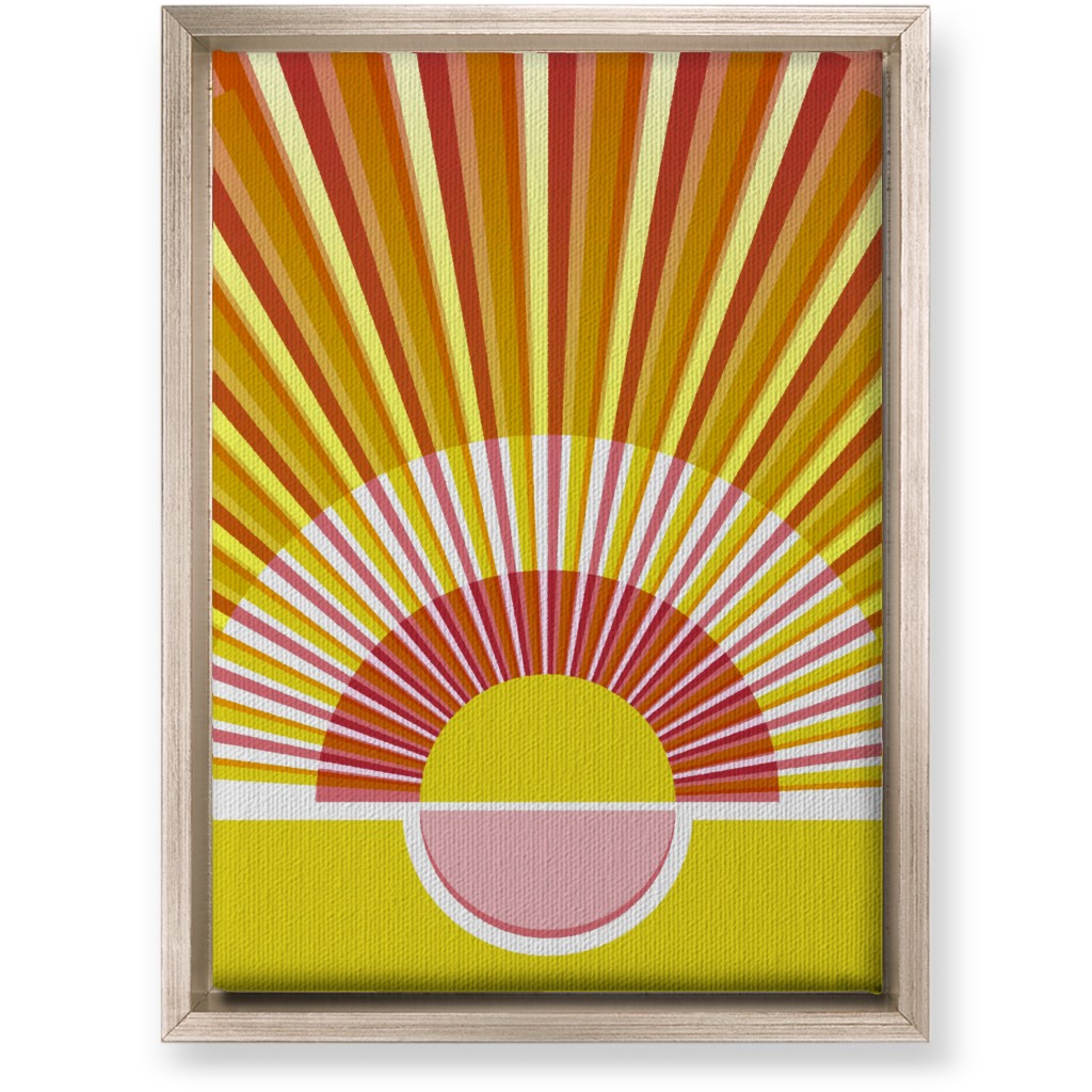 Sunrise Optimism - Warm Wall Art, Metallic, Single piece, Canvas, 10x14, Yellow