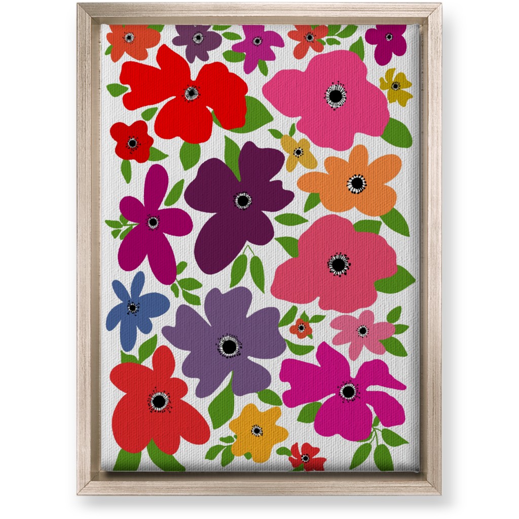 Floral Palooza - Multi Wall Art, Metallic, Single piece, Canvas, 10x14, Multicolor