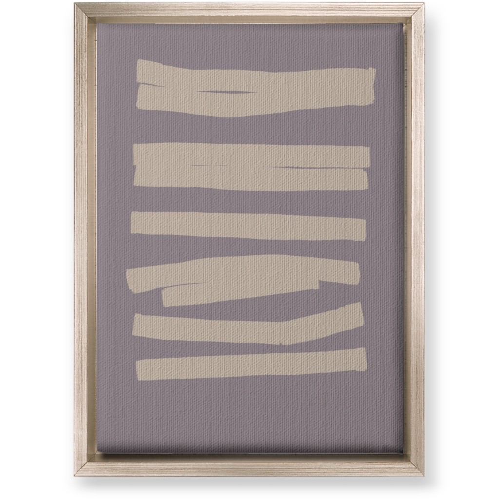 Abstract Bold Stripes I Wall Art, Metallic, Single piece, Canvas, 10x14, Purple