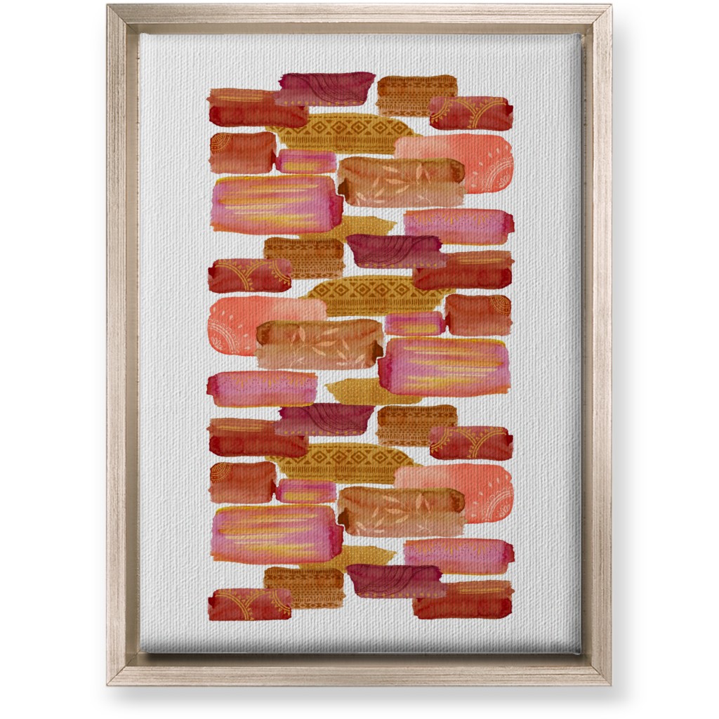 Brink Road Wall Art, Metallic, Single piece, Canvas, 10x14, Pink, Russet