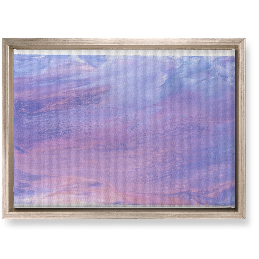 Acrylic Pour Sunset - Purple Wall Art, Metallic, Single piece, Canvas, 10x14, Purple, Purple