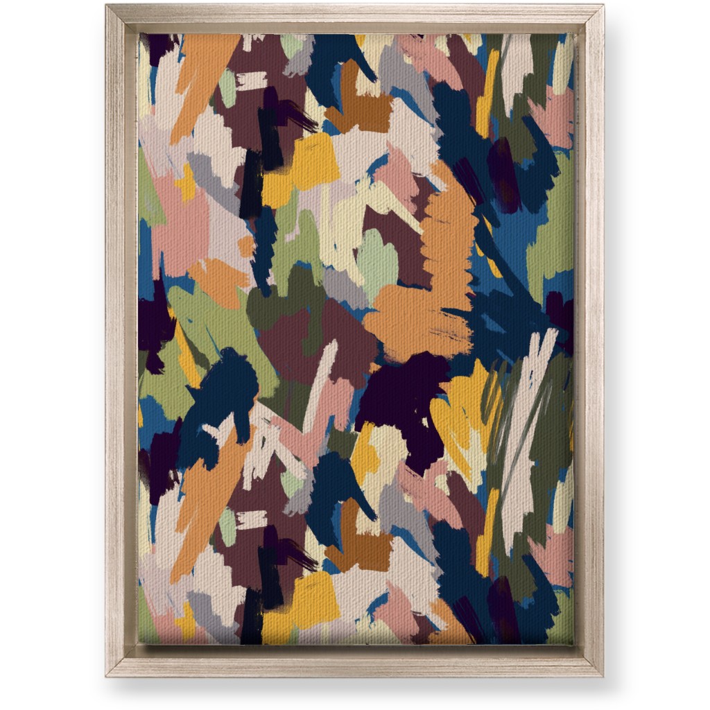 Abstract Scratches - Multi Wall Art, Metallic, Single piece, Canvas, 10x14, Multicolor