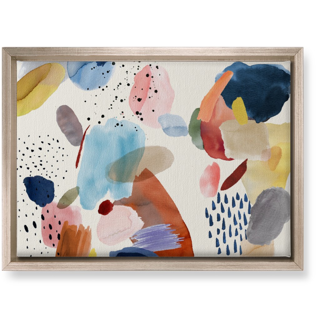 Mineral Abstract - Multi Wall Art, Metallic, Single piece, Canvas, 10x14, Multicolor