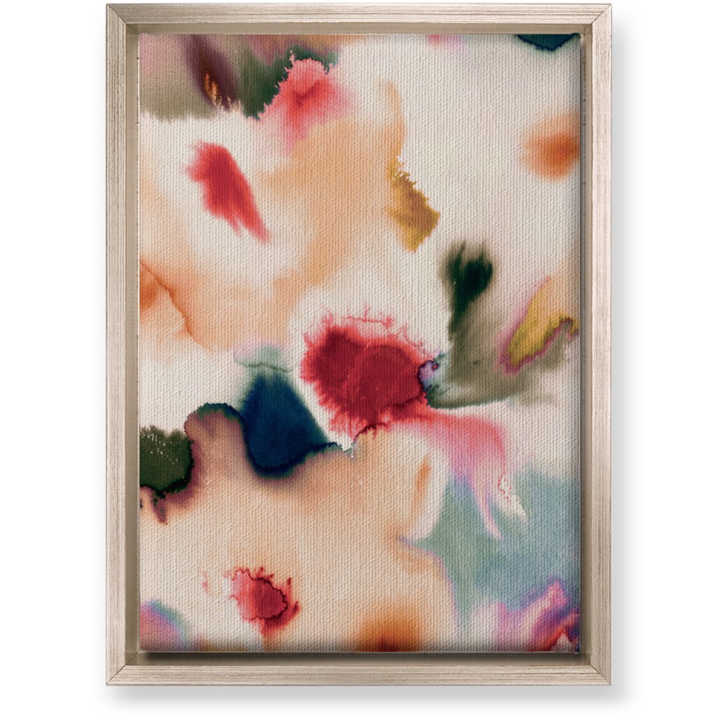 Abstract Watercolor - Warm Wall Art, Metallic, Single piece, Canvas, 10x14, Pink
