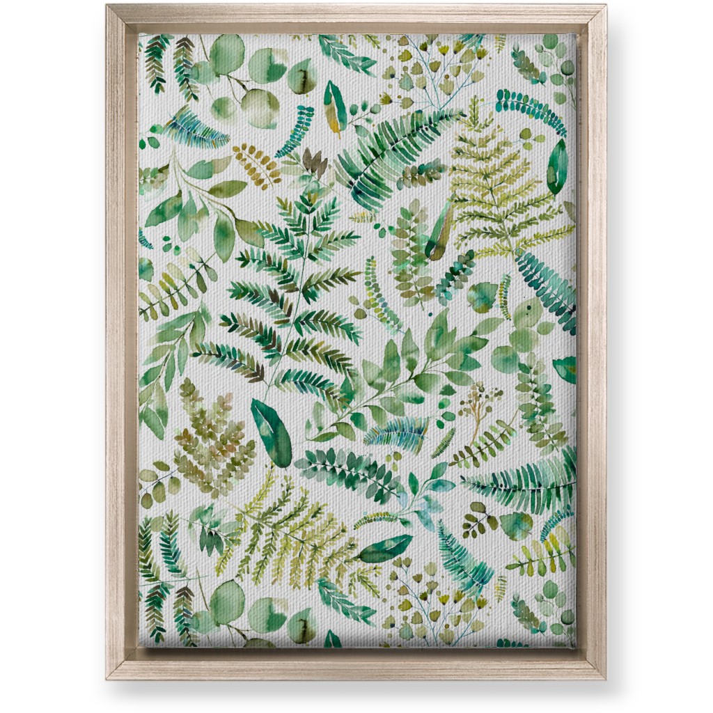 Botanical Collection - Green Wall Art, Metallic, Single piece, Canvas, 10x14, Green, Classic Green